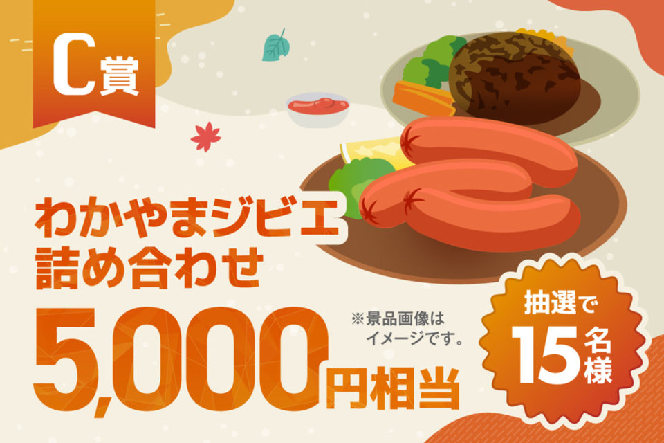 C賞 わかやまジビエ 詰め合わせ5,000円相当 抽選で15組様