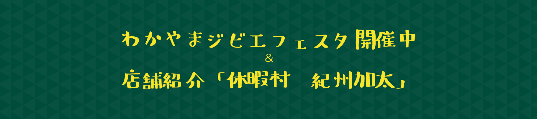 わかやまジビエフェスタ開催中＆店舗紹介「休暇村　紀州加太」